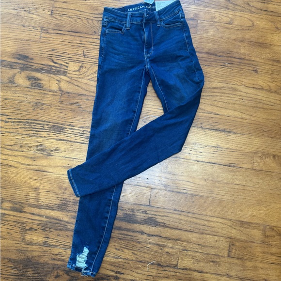Aerie Dark Blue Skinny Jeans - Picture 1 of 4
